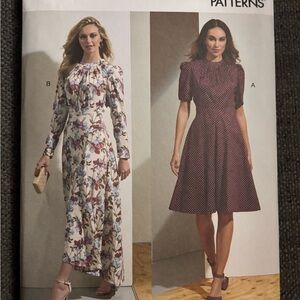 Sewing Pattern - Long-Sleeve Maxi Dress Uncut (Sizes